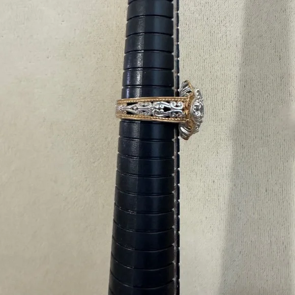 Gems en vogue quatrefoil white zircon ring - Picture 3 of 7